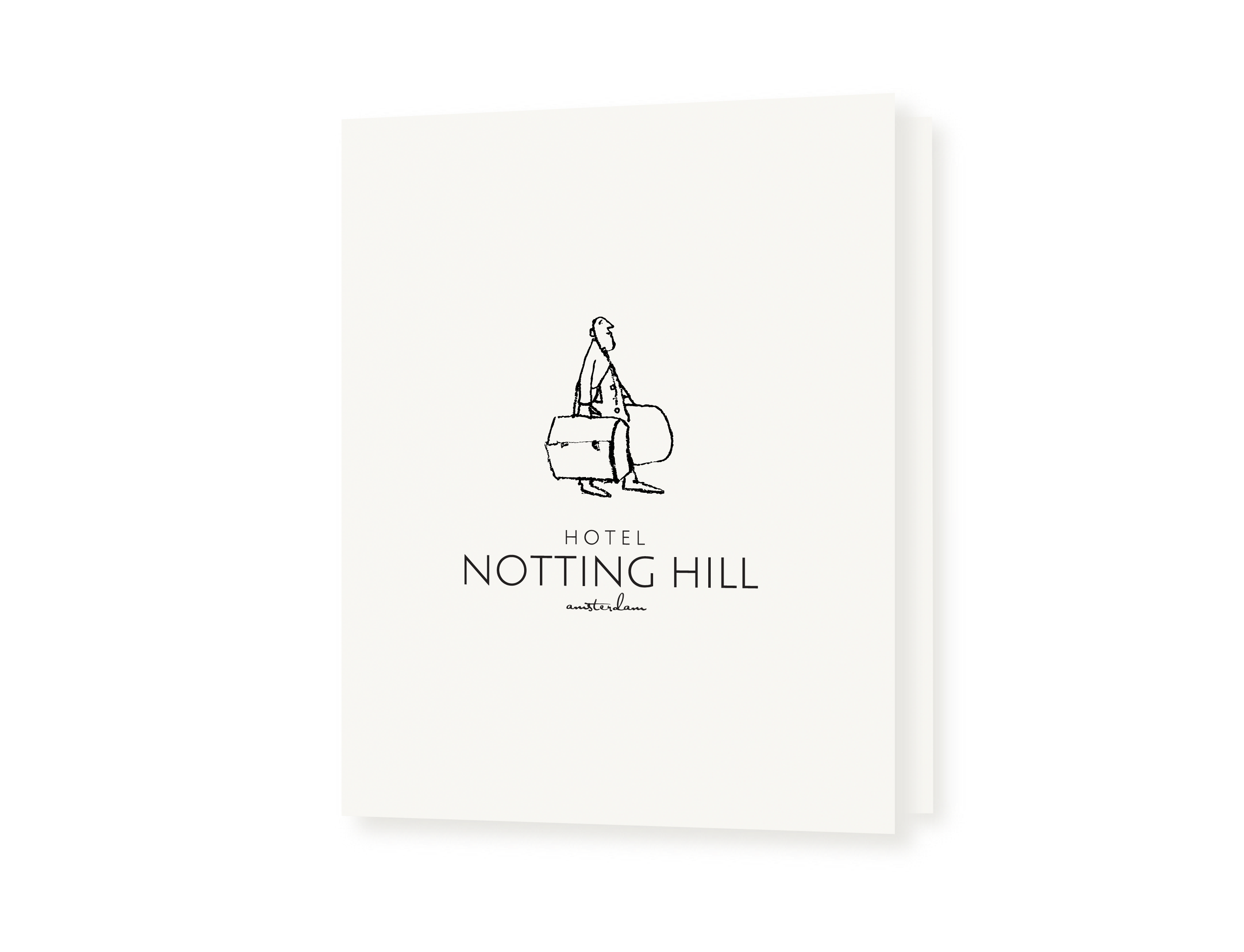 Front of the Hotel Notting Hill key card holder